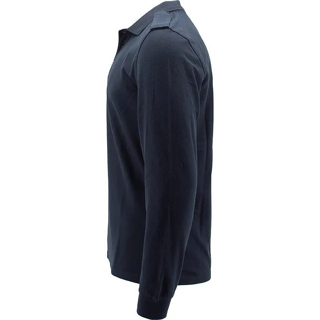 1005115 - HERREN LANGARM Polo-Shirt, mit Schulterklappen
