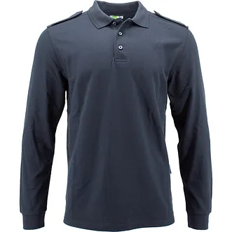 1005115 - HERREN LANGARM Polo-Shirt, mit Schulterklappen